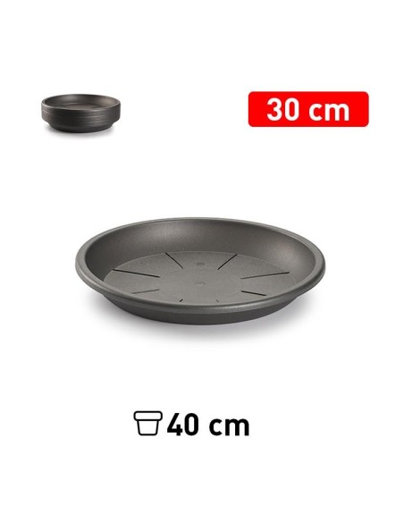 PLATO MACETA 30 CM ANTRACITA