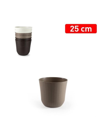 MACETA RATTAN REDONDA 25 CM SURT MTW