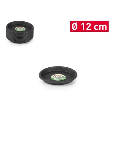 PLATO MACETA 12 CM ANTRACITA