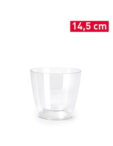 MACETA MYKONOS 14,5 CM PS TRANSPARENTE