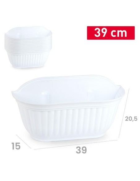 JARDINERA PARED ROMA 39 CM BLANCO