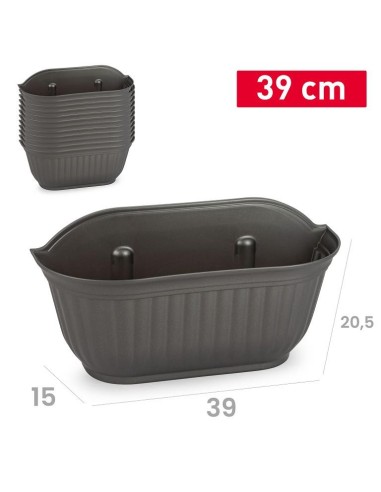 JARDINERA PARED ROMA 39 CM ANTRACITA