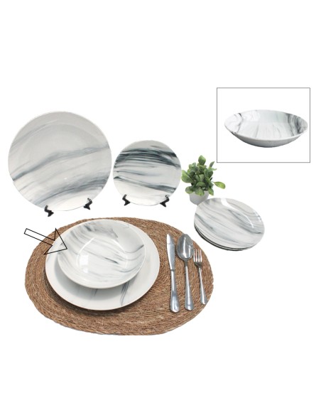 PLATO (20 CM) (MARMOL NEGRO)