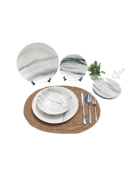 PLATO (19 CM) (MARMOL NEGRO)