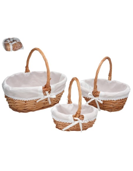 SET 3 CESTAS  ARTEMISA 33X25X31CM