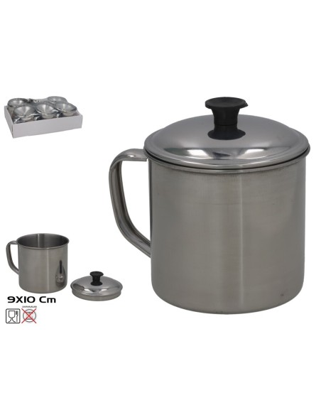 JARRA  MUG  CON TAPA DIA 9X10 CM