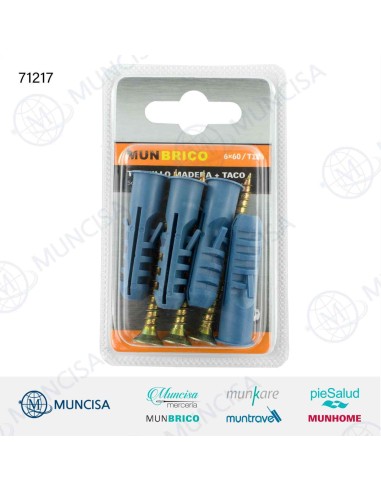 TORNILLO AGLOMERADOS + TACO 6X60/T12