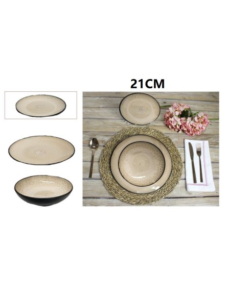 PLATO GRES BEIG 21CM REACTIVE