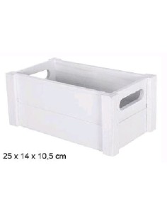 CAJA MADERA BLANCA 25x14x10.5cm