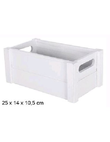 CAJA MADERA BLANCA 25x14x10.5cm