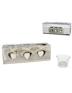 PORTAVELAS X3 CORAZON 24 CM