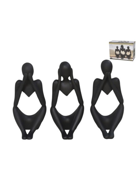 FIGURA DECORATIVA LADY SENSE 13CM NEGRO 3STD