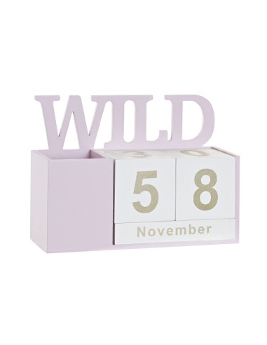 CALENDARIO MDF 19X6,5X14 WILD ROSA