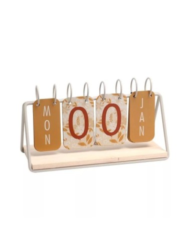 CALENDARIO METAL MDF 27X11X14 NARANJA