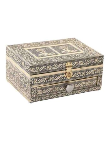 JOYERO MADERA ALUMINIO 17,5X12,5X8,5 BUDDHA