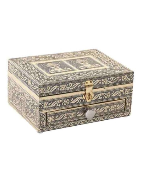 JOYERO MADERA ALUMINIO 17,5X12,5X8,5 BUDDHA