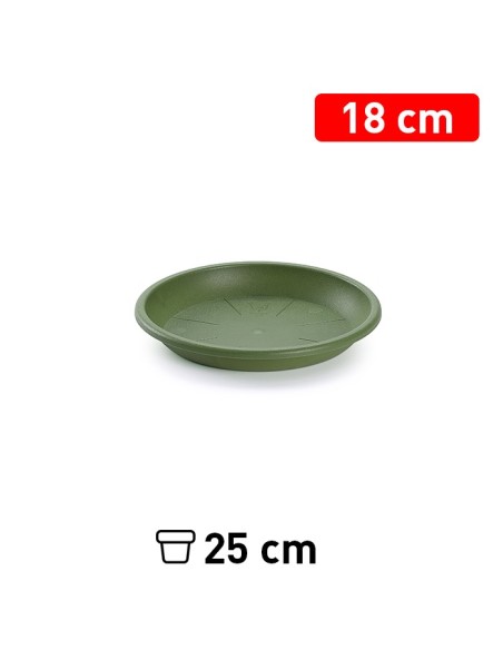 PLATO MACETA 18 CM VERDE JAR