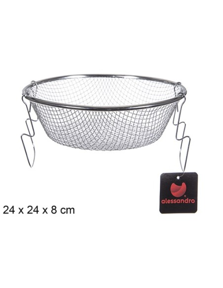 CESTO ACERO INOXIDABLE PARA FREÍR 24 CM