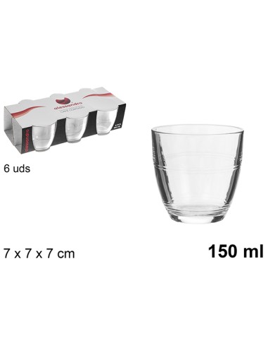 VASO 150ML 6UND CAFE