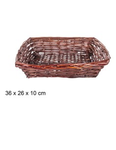 CESTA MIMBRE RECTANGULAR CAOBA 36X26 CM