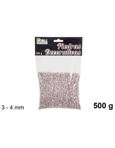 PIEDRA DECORATIVA ROSA 3-4 MM (500 GR.)