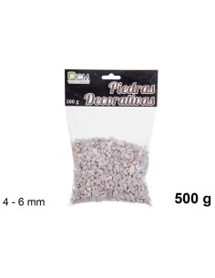 PIEDRA DECORATIVA ROSA 4-6 MM (500 GR.)