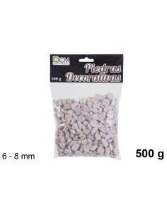 PIEDRA DECORATIVA ROSA 6-8 MM (500 GR.)