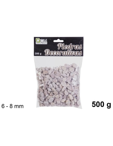 PIEDRA DECORATIVA ROSA 6-8 MM (500 GR.)