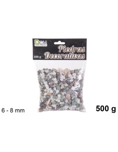 PIEDRA DECORATIVA SIETE COLORES 6-8 MM (500 GR.)