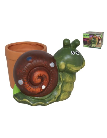 MACETERO TERRACOTA CARACOL 19X21X15CM