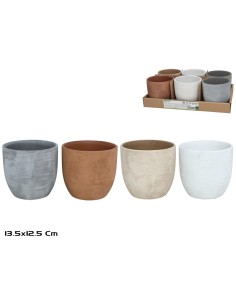 MACETRO SANSA 4 COLORES 13,5X13,5X12,5 CM