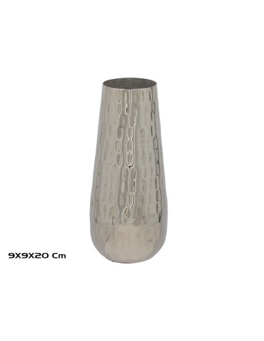 JARRON DECORATIVO NIQUEL 9X9X20CM
