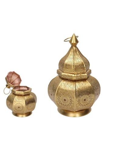 FAROL DORADO VITO 20X20X30 CM