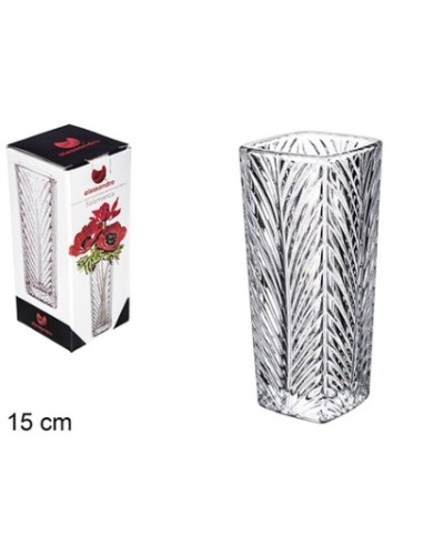FLORERO CRISTAL CUADRADO SALAMANCA 15 CM