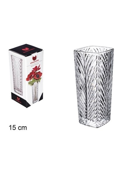 FLORERO CRISTAL CUADRADO SALAMANCA 15 CM