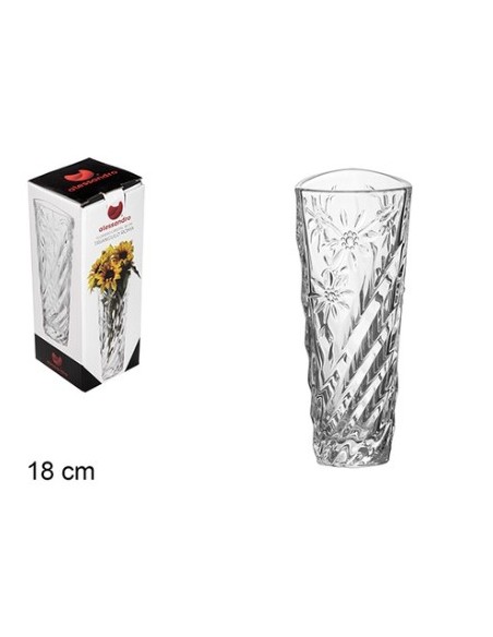 FLORERO CRISTAL TRIANGULO ROMA 18CM