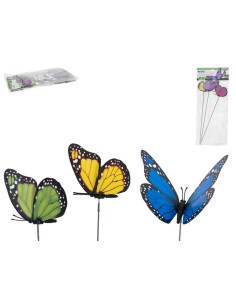 SET 3 PICKS MARIPOSAS 30CM SURTIDOS