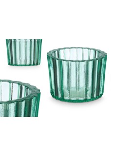 PORTAVELA VIDRIO RECICLADO REDONDO