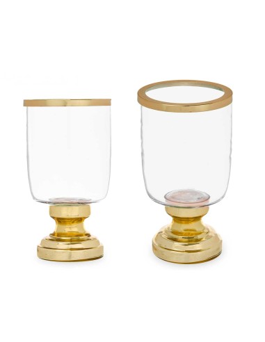 PORTAVELA COPA MEDIANA DORADA 12 x 12 x 19.5 cm