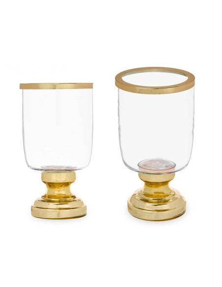 PORTAVELA COPA MEDIANA DORADA 12 x 12 x 19.5 cm