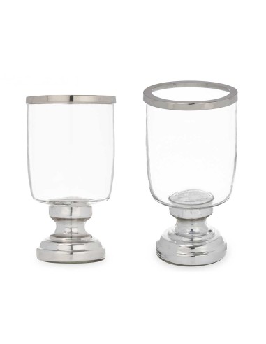 PORTAVELA COPA MEDIANA PLATEADA 13 x 13 x 23.5 cm