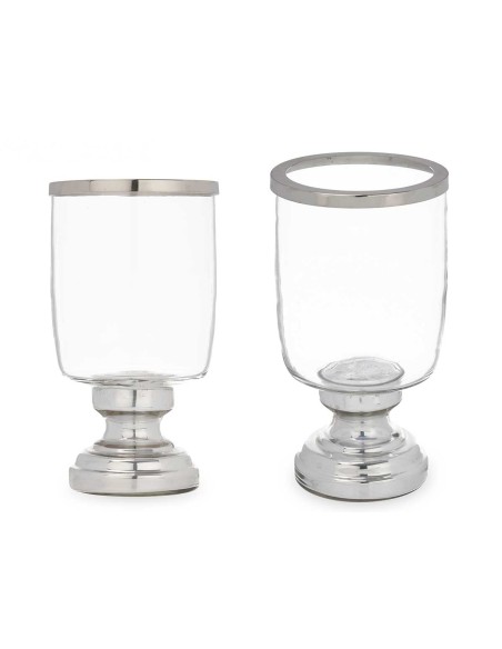 PORTAVELA COPA MEDIANA PLATEADA 13 x 13 x 23.5 cm