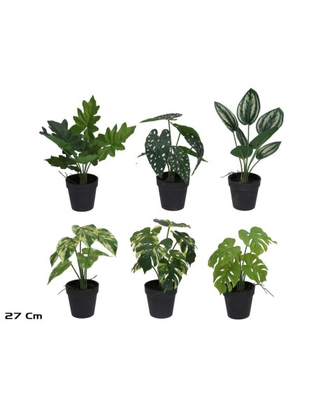 MACETA HOJAS X 7 - 27 CM (S)