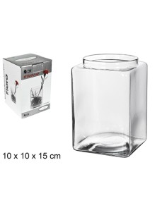 FLORERO CRISTAL CUADRADO 10X15 CM