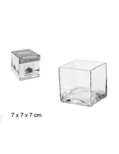FLORERO CRISTAL CUADRADO 7x7x7CM