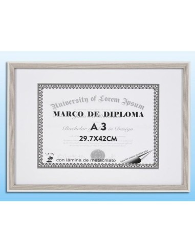 MARCO DIPLOMA GRIS/BL A3 DM-8117(6/12)