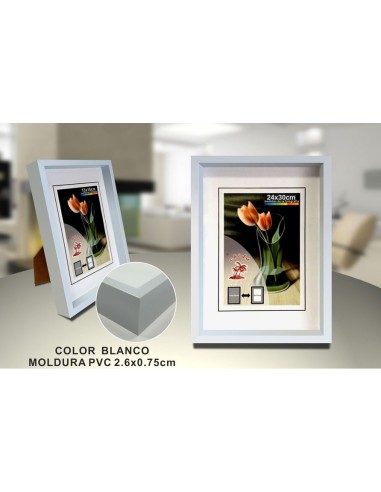 PORTAFOTO BLANCO PVC-633 24x30CM(9/18)