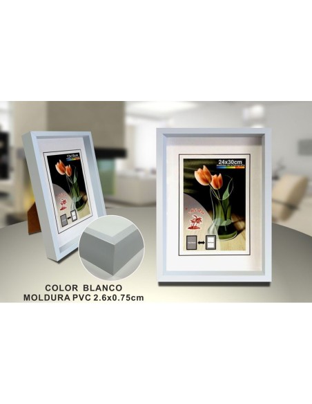 PORTAFOTO BLANCO PVC-633 24x30CM(9/18)