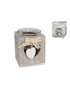 PORTAVELAS X1 CORAZON 7 CM