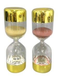 RELOJ DE ARENA CRISTAL ARENA 6,5X6,5X20,5 2 SURT.